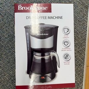Brookstone Black Drip Coffee Machine. NIB
